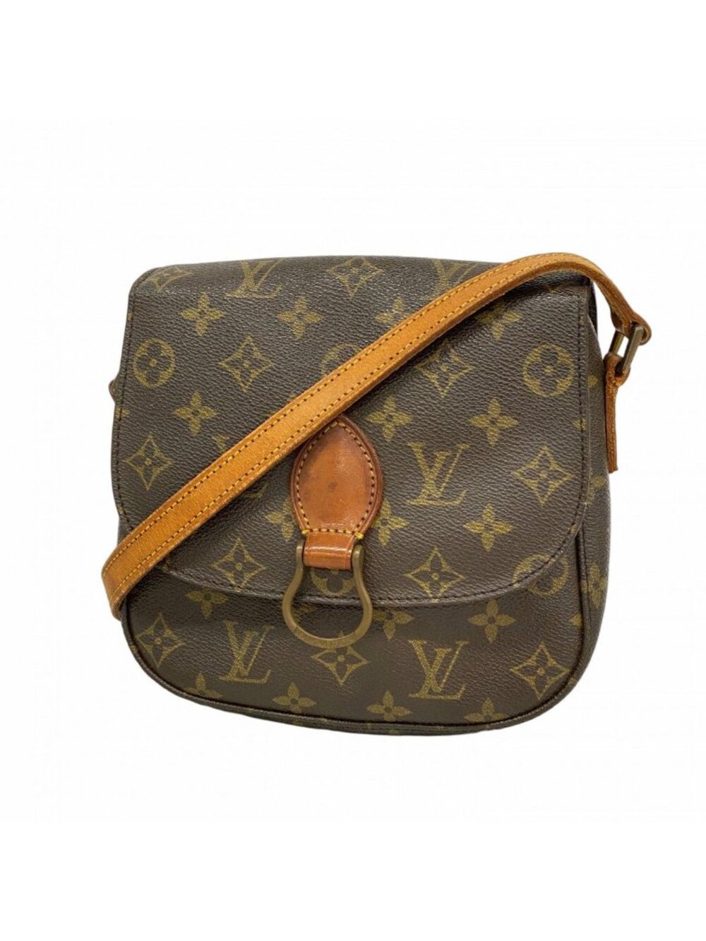 Louis Vuitton Shoulder Bag Monogram Mini Saint Cloud Brown